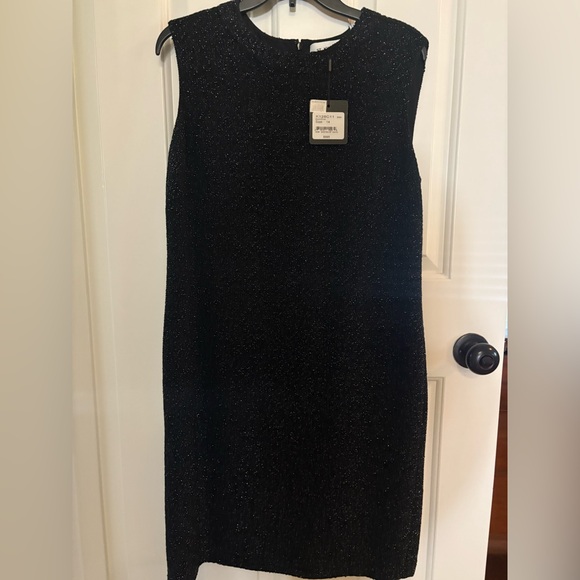 St. John Black Sleeveless Sheath Dress Night Out - Picture 1 of 8